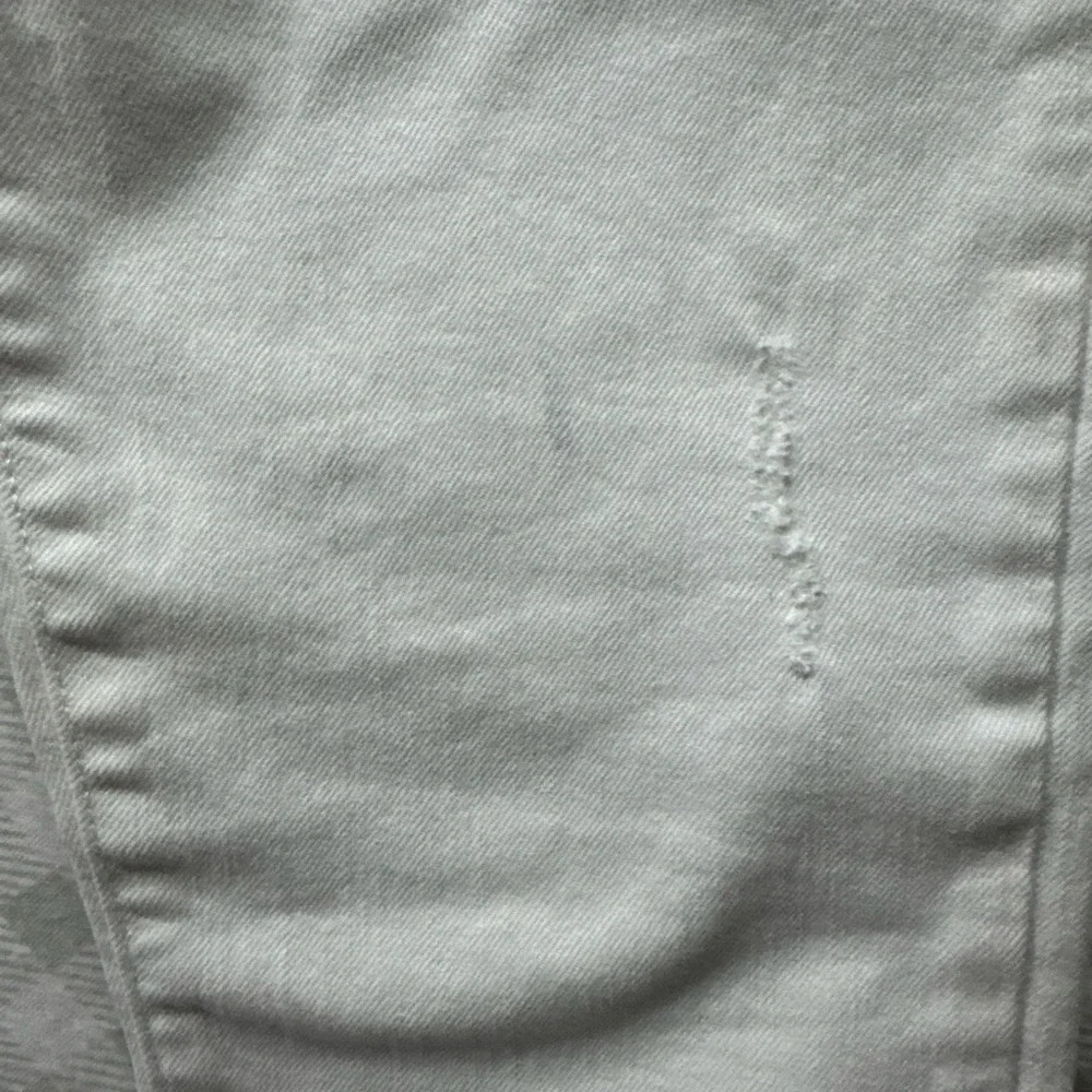 Banana Republic Distressed Jeans Womens 24/00 Petite Skinny Fit Zip Front White - Picture 5 of 8